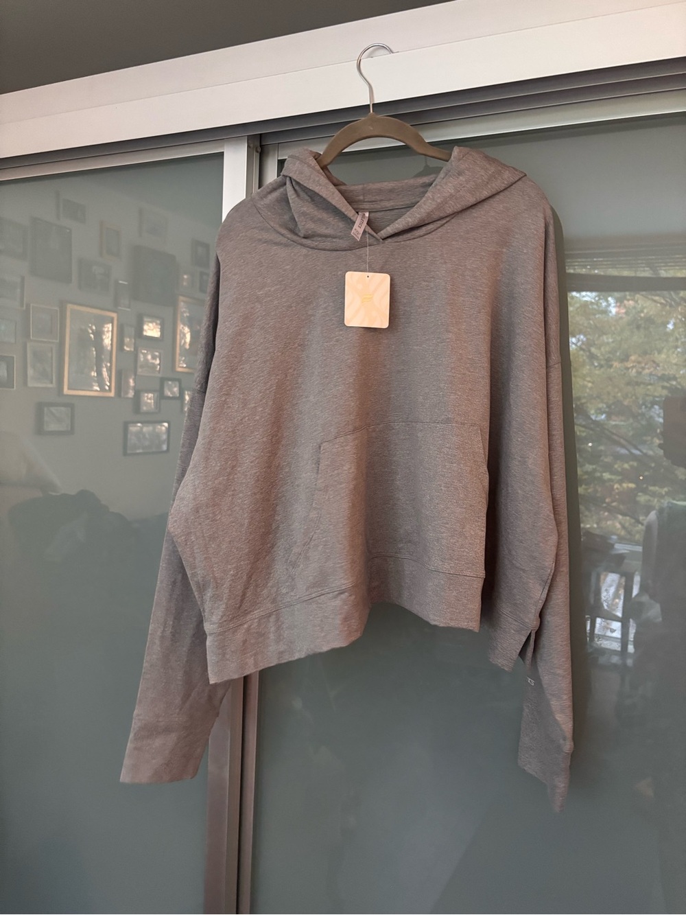 NWT Gray Fabletics Cropped Hoodie